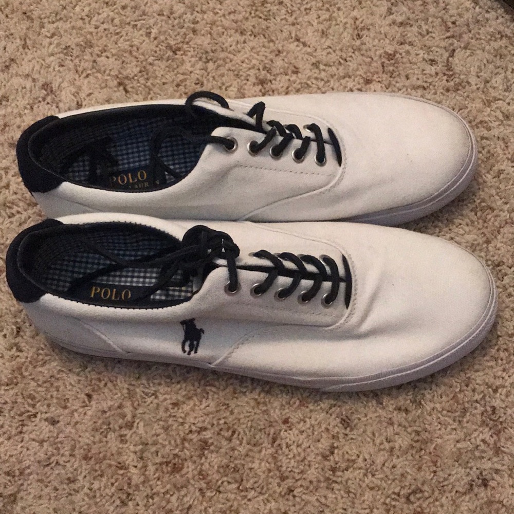 White Polo Ralph Lauren boat shoes